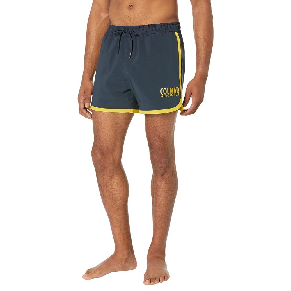 COLMAR 35 cm 70s Style Inspiration Swim Trunks Navy Blue/Taxi 56